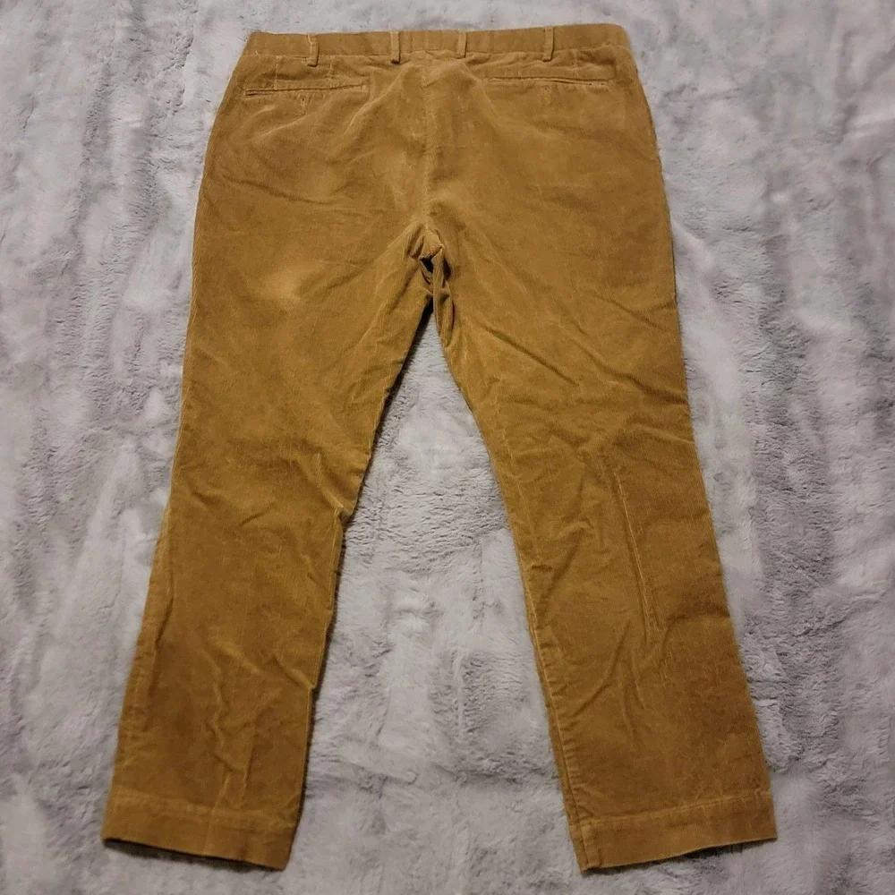 Polo Ralph Lauren Pants Mens 38x29 (Fit 36x28) Brown Corduroy Slim Stretch Chino